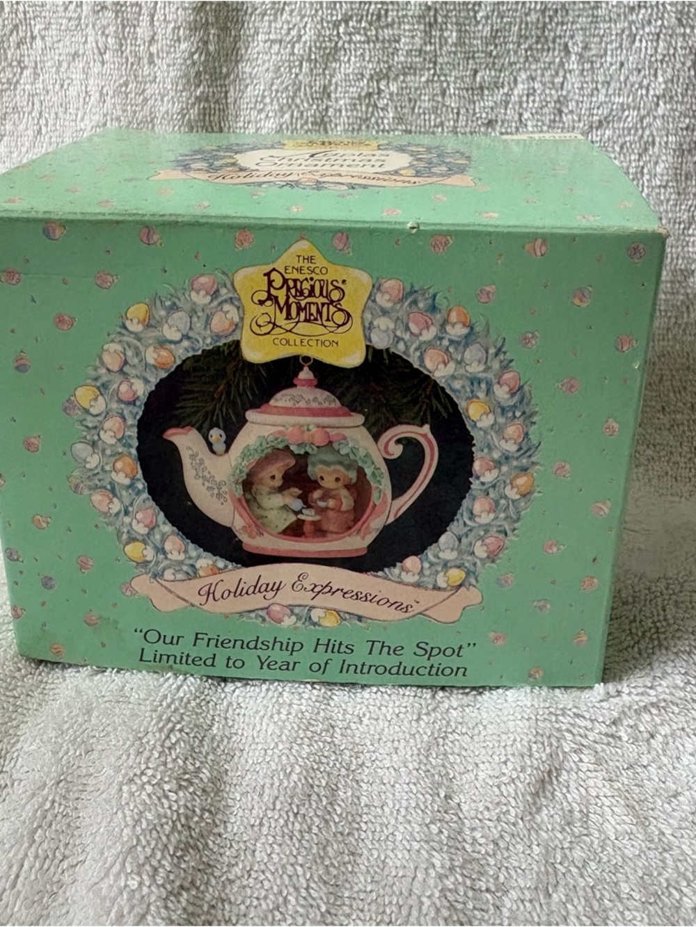 Precious Moments Our Friendship Hits The Spot Vintage  1992 Ornament